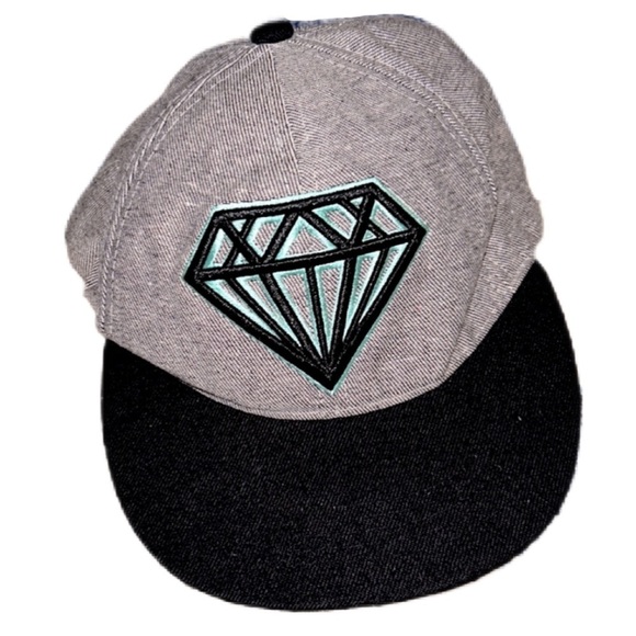 American Vintage Other - DIAMOND 2000’s Y2K GREY BLUE SNAP BACK HAT CAP